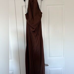 Elegant Brown Evening Gown